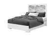 NAOMI SILVER MARBLE FULL BED WITH LED - Home Furniture And More (Brentwood, MD)