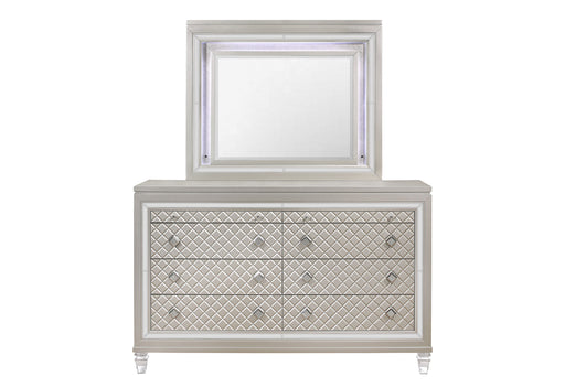 PARIS CHAMPAGNE MIRROR WITH LED - Home Furniture And More (Brentwood, MD)