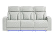 U8611 BLANCHE SILVER PWR REC SOFA WITH PHR AND LED - Home Furniture And More (Brentwood, MD)