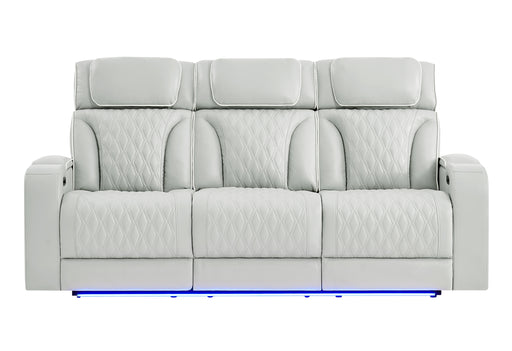 U8611 BLANCHE SILVER PWR REC SOFA WITH PHR AND LED - Home Furniture And More (Brentwood, MD)