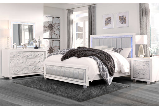 SANTORINI WHITE QUEEN BED GROUP - Home Furniture And More (Brentwood, MD)