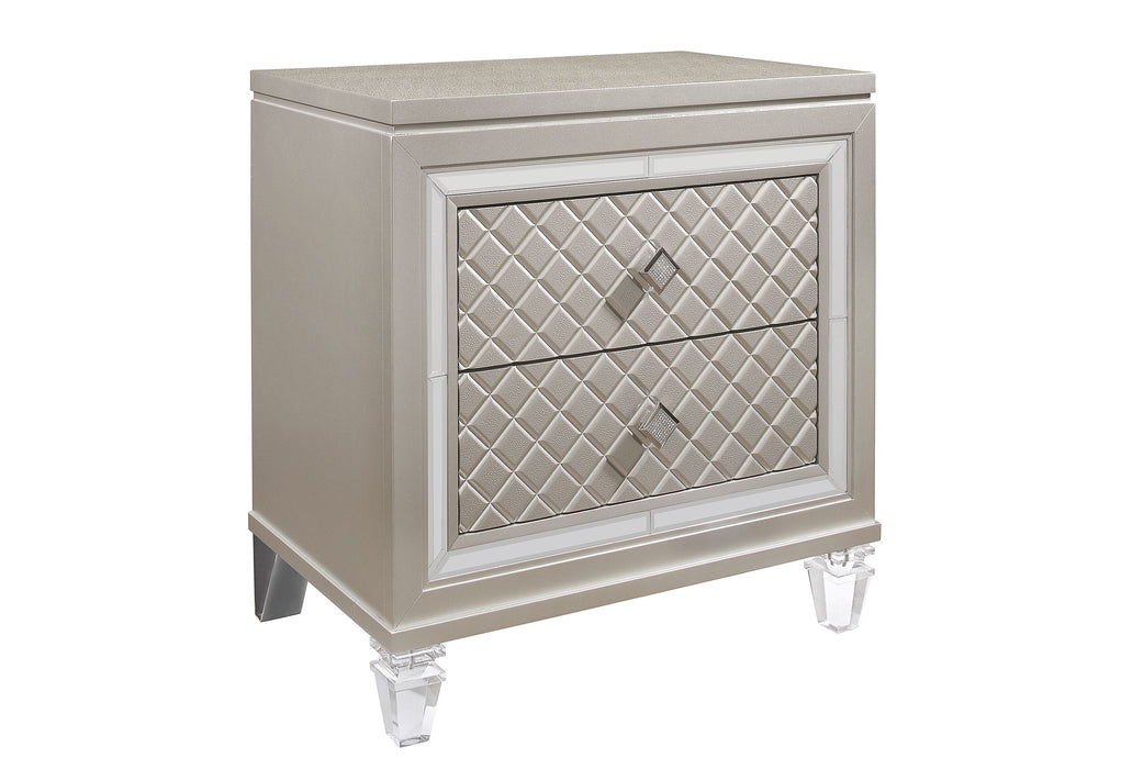 PARIS CHAMPAGNE NIGHTSTAND - Home Furniture And More (Brentwood, MD)