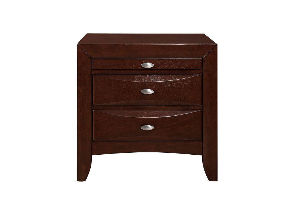 LINDA NEW MERLOT NIGHTSTAND - Home Furniture And More (Brentwood, MD)