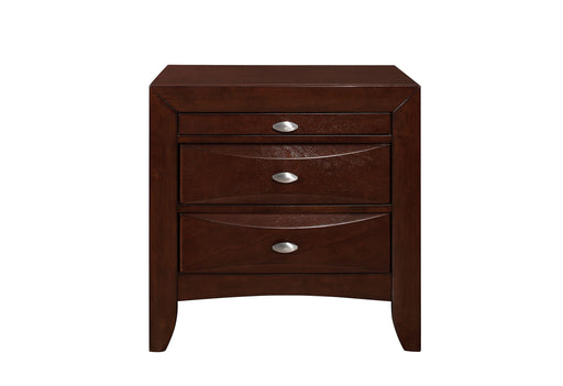 LINDA NEW MERLOT NIGHTSTAND - Home Furniture And More (Brentwood, MD)