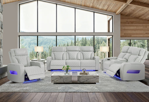 U8611 BLANCHE SILVER P2 PWR REC SOFA/PWR CON REC LOVESEAT/PWR REC - Home Furniture And More (Brentwood, MD)