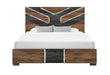 OPTIMUS BROWN/BLACK KING BED - Home Furniture And More (Brentwood, MD)