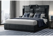 OSCAR BLACK KING BED NO WOOD TRIM - Home Furniture And More (Brentwood, MD)