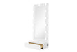 ELLA WHITE NARROW TALL MIRROR WITH LED AND SPEAKER - Home Furniture And More (Brentwood, MD)