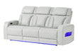 U8611 BLANCHE SILVER PWR REC SOFA WITH PHR AND LED - Home Furniture And More (Brentwood, MD)