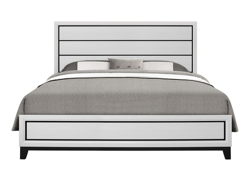 KATE WHITE KING BED, DRESSER, MIRROR AND NIGHTSTAND - Home Furniture And More (Brentwood, MD)