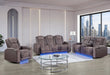 U8000 BROWN PWR REC SOFA/PWR CON REC LOVESEAT/PWR RECLINER W/PHR - Home Furniture And More (Brentwood, MD)