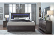 POMPEI METALLIC GREY QUEEN BED W/LED, DRESSER, MIRROR AND NIGHTSTAND - Home Furniture And More (Brentwood, MD)