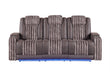 U8000 BROWN PWR REC SOFA W/PHR, DDT, READING LIGHT & LED LIGHT - Home Furniture And More (Brentwood, MD)