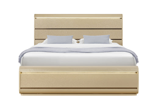 GENESIS GOLD KING BED WITH LED - Home Furniture And More (Brentwood, MD)