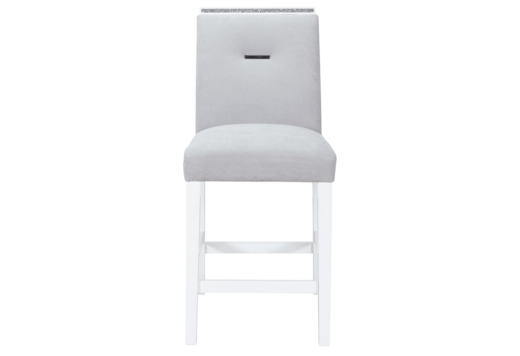 MONACO WHITE BAR TABLE + 8 MONACO BS-N - Home Furniture And More (Brentwood, MD)