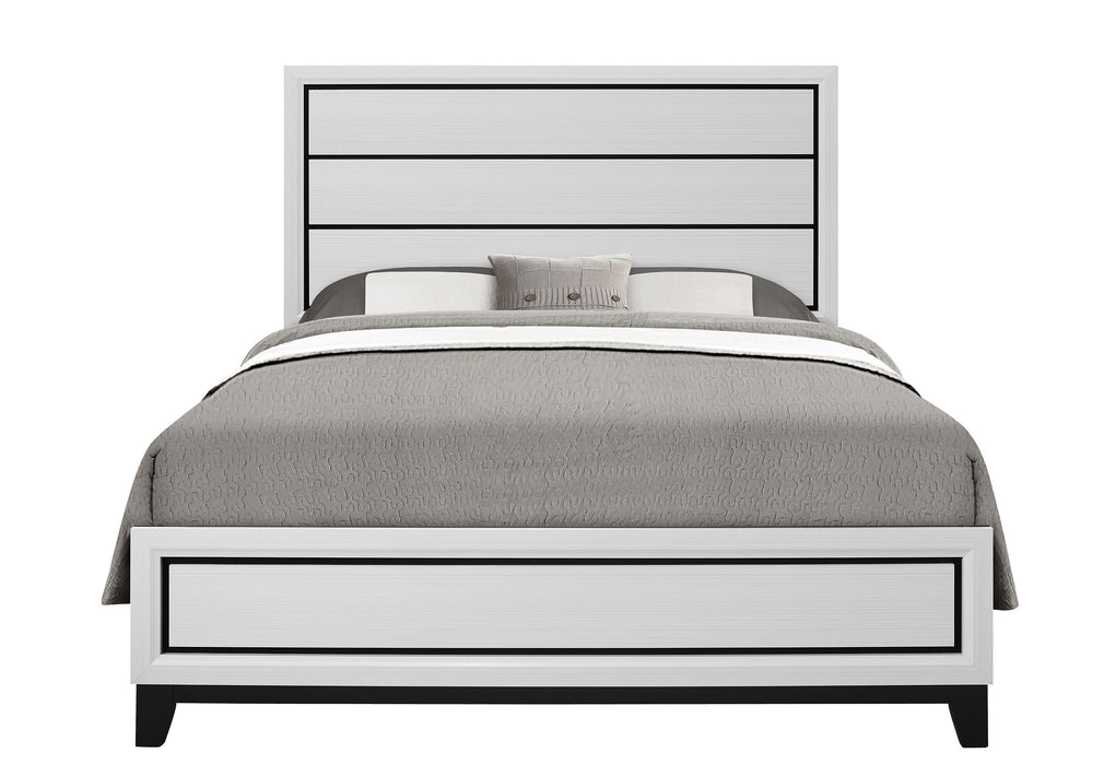 KATE WHITE QUEEN BED, DRESSER, MIRROR, NIGHTSTAND - Home Furniture And More (Brentwood, MD)