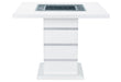 MONACO WHITE BAR TABLE + 8 MONACO BS-N - Home Furniture And More (Brentwood, MD)