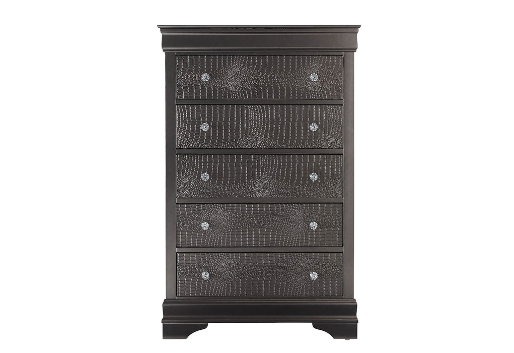 POMPEI METALLIC GREY CHEST - Home Furniture And More (Brentwood, MD)