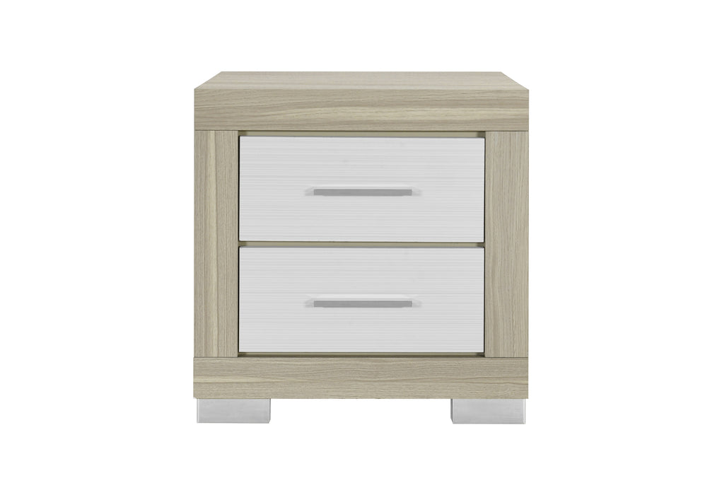 EMMA NATURAL/WHITE NIGHTSTAND - Home Furniture And More (Brentwood, MD)