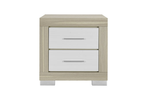 EMMA NATURAL/WHITE NIGHTSTAND - Home Furniture And More (Brentwood, MD)