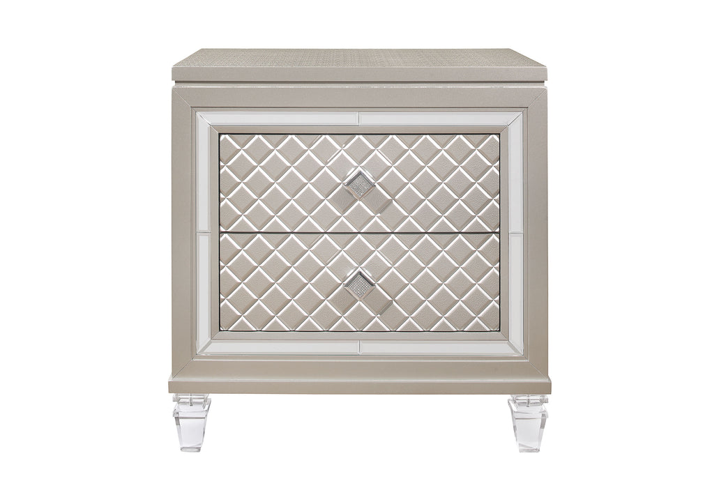PARIS CHAMPAGNE NIGHTSTAND - Home Furniture And More (Brentwood, MD)