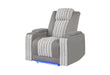 U8000 GREY POWER RECLINER W/ POWER HEADREST & LED LIGHT - Home Furniture And More (Brentwood, MD)