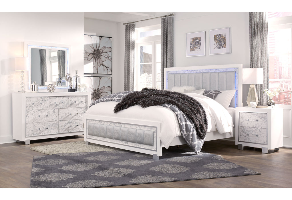 SANTORINI WHITE MIRROR - Home Furniture And More (Brentwood, MD)