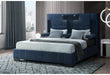 OSCAR NAVY BLUE KING BED NO WOOD TRIM - Home Furniture And More (Brentwood, MD)