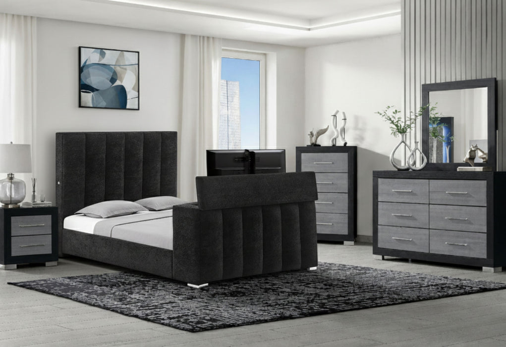 SERENITY/EMMA ONYX KING BED GROUP - Home Furniture And More (Brentwood, MD)