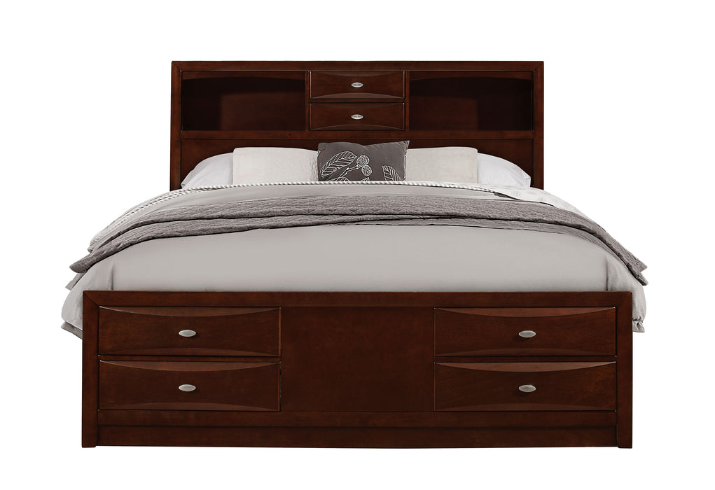 LINDA MERLOT QUEEN BED GROUP - Home Furniture And More (Brentwood, MD)