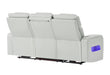 U8611 BLANCHE SILVER PWR REC SOFA WITH PHR AND LED - Home Furniture And More (Brentwood, MD)