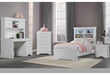 POMPEI METALLIC WHITE BOOKCASE TWIN BED, DRESSER, MIRROR & NS - Home Furniture And More (Brentwood, MD)