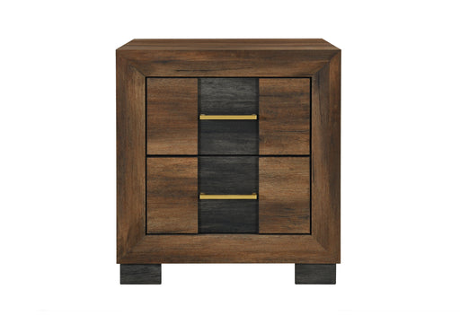 OPTIMUS BROWN/BLACK NIGHTSTAND - Home Furniture And More (Brentwood, MD)