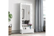 ELLA WHITE NARROW TALL MIRROR WITH LED AND SPEAKER - Home Furniture And More (Brentwood, MD)