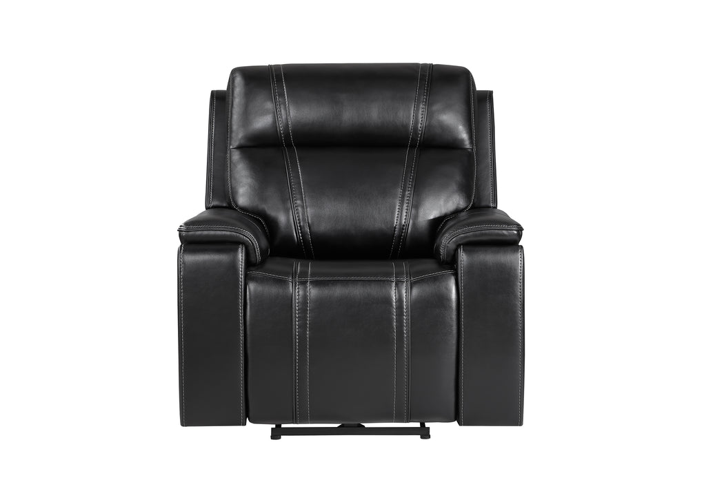 U8880 BLACK LEATHER POWER RECLINER - Home Furniture And More (Brentwood, MD)