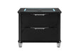 LANDO BLACK NIGHTSTAND WITH SPEAKER AND WIRELESS CHARGING PLATFORM - Home Furniture And More (Brentwood, MD)