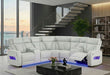 U8611 BLANCHE SILVER SECTIONAL WITH LED - Home Furniture And More (Brentwood, MD)