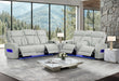 U8611 BLANCHE SILVER P2 PWR REC SOFA/PWR CONSOLE REC LOVESEAT - Home Furniture And More (Brentwood, MD)