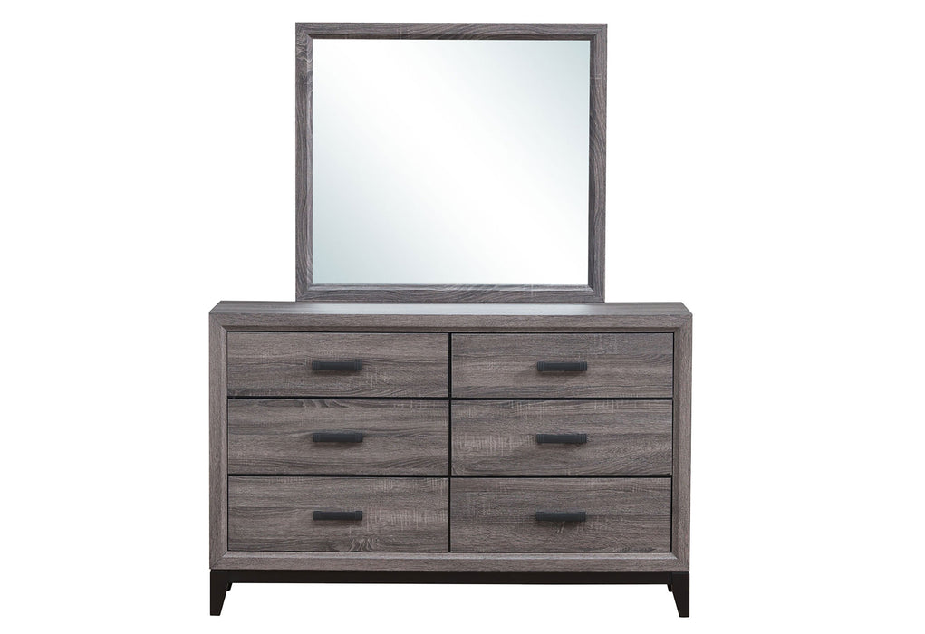 KATE FOIL GREY QUEEN BED, DRESSER, MIRROR, NIGHTSTAND - Home Furniture And More (Brentwood, MD)