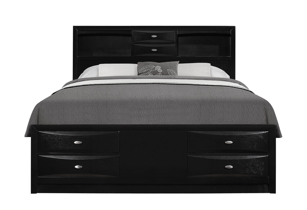 LINDA BLACK KING BED GROUP - Home Furniture And More (Brentwood, MD)