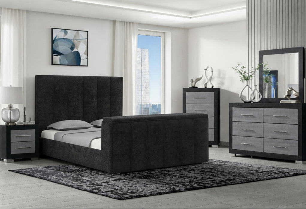 SERENITY/EMMA ONYX KING BED GROUP - Home Furniture And More (Brentwood, MD)