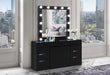 ELLA BLACK VANITY SET WITH STORAGE STOOL - Home Furniture And More (Brentwood, MD)