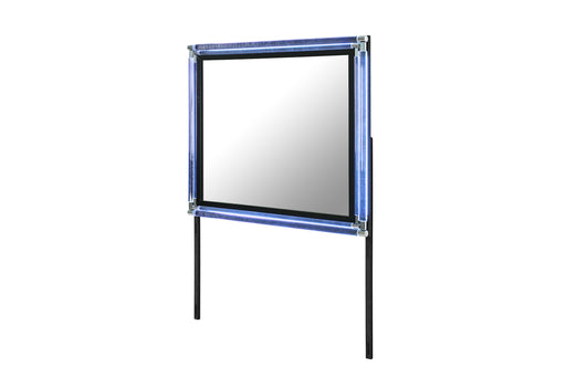 LANDO BLACK MIRROR WITH LED - Home Furniture And More (Brentwood, MD)