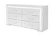 NAOMI SILVER MARBLE DRESSER WITH LED - Home Furniture And More (Brentwood, MD)