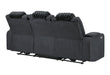 U8000 BLACK PWR REC SOFA W/PHR, DDT, READING LIGHT & LED LIGHT - Home Furniture And More (Brentwood, MD)