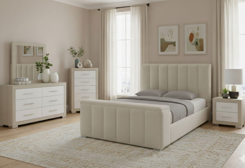 SERENITY/EMMA CREMA KING BED GROUP - Home Furniture And More (Brentwood, MD)