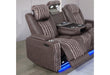 U8000 BROWN PWR REC SOFA W/PHR, DDT, READING LIGHT & LED LIGHT - Home Furniture And More (Brentwood, MD)