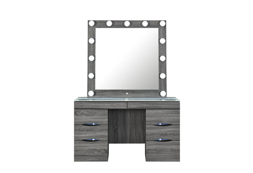 LEXI GREY VANITY WITH SPEAKER - Home Furniture And More (Brentwood, MD)