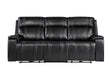 U8880 BLACK LEATHER POWER RECLINING SOFA - Home Furniture And More (Brentwood, MD)