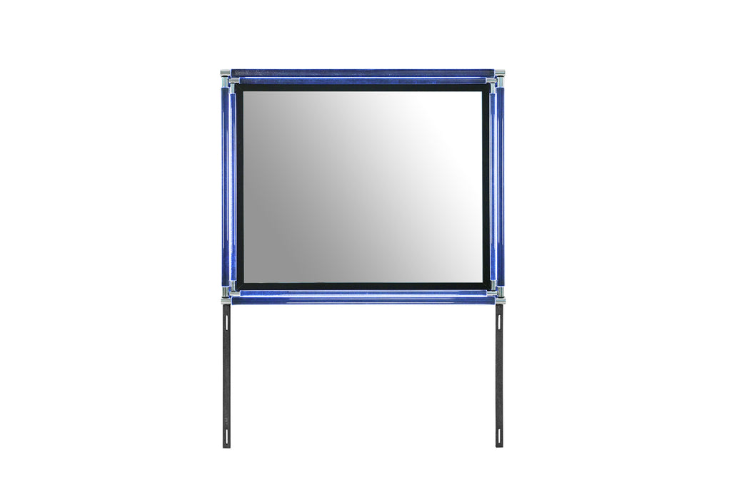 LANDO BLACK MIRROR WITH LED - Home Furniture And More (Brentwood, MD)